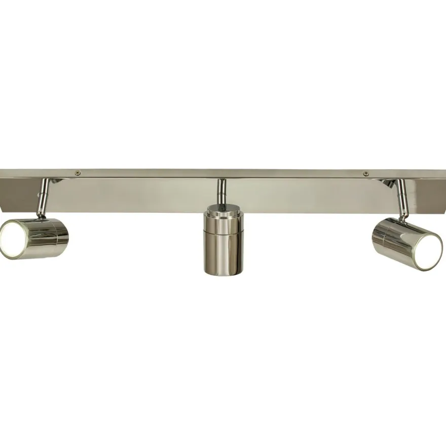 Kattospotti Aneta Lighting Livorno, 3-osainen, suora, IP44, kromi/valkoinen