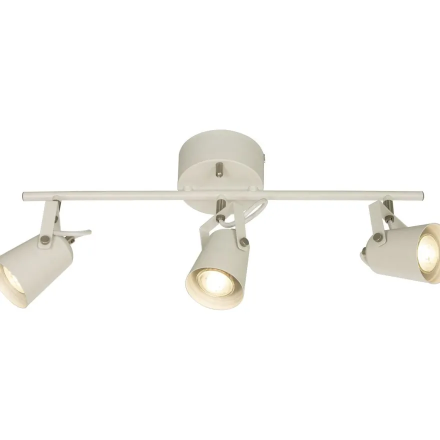 Kattospotti Aneta Lighting Metz suora, 3-osainen, valkoinen