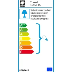 Kattovalaisin Aneta Lighting Trassel, musta