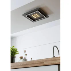 Kattovalaisin Eglo Balazote LED CCT 36x36cm musta
