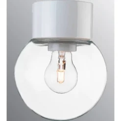 Kattovalaisin Ifö Electric Classic Glob, Ø150mm, kirkas kupu, valkoinen, suora, IP54