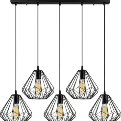 Kattovalaisin Linento Lighting Diamond, 5-osainen, musta