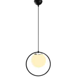 Kattovalaisin Linento Lighting Dolunay, musta/valkoinen