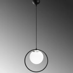 Kattovalaisin Linento Lighting Dolunay, musta/valkoinen