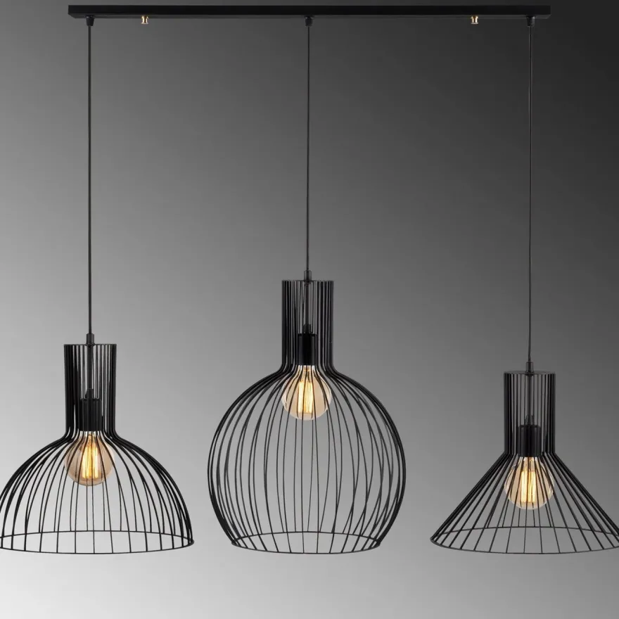 Kattovalaisin Linento Lighting Fellini, 3-osainen, musta