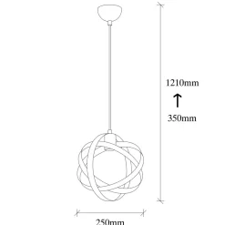 Kattovalaisin Linento Lighting Gezegen, musta/nikkeli