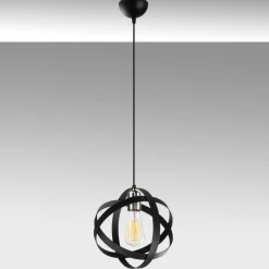 Kattovalaisin Linento Lighting Gezegen, musta/nikkeli