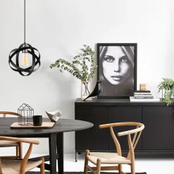 Kattovalaisin Linento Lighting Gezegen, musta/nikkeli