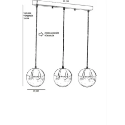 Kattovalaisin Linento Lighting Küre 8709-5, 3-osainen, kulta