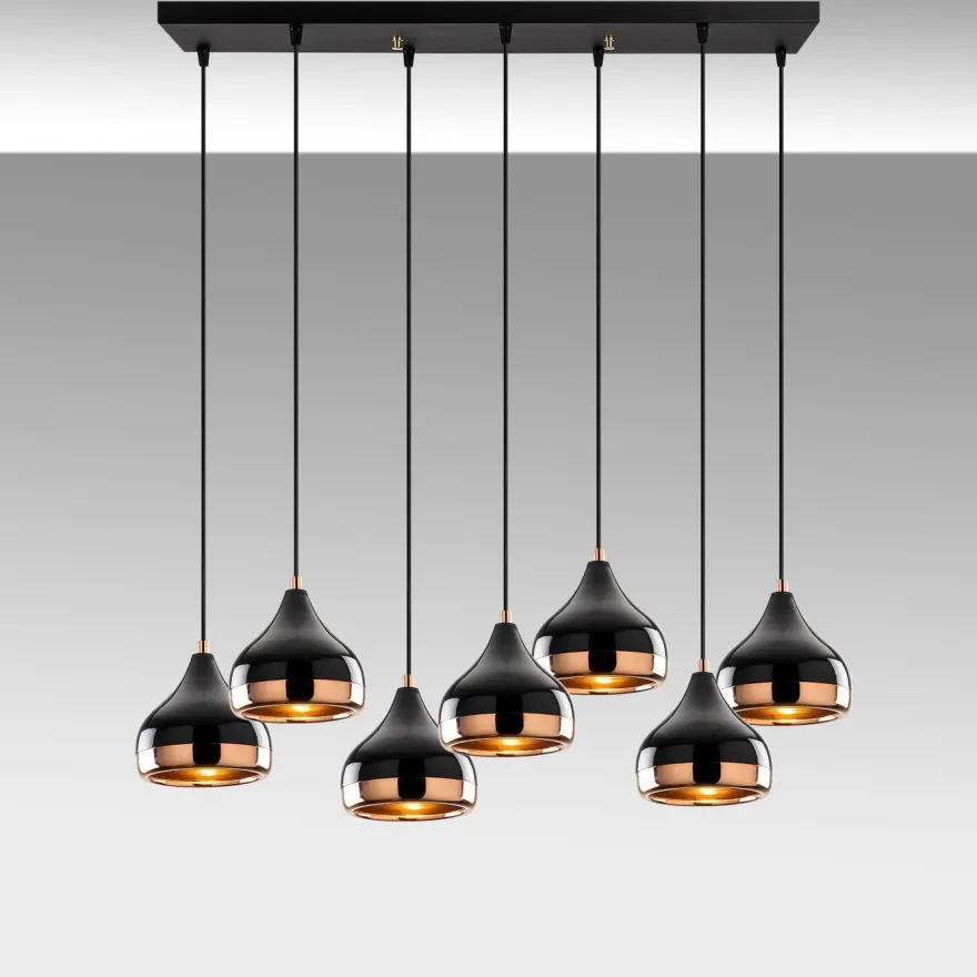 Kattovalaisin Linento Lighting Mint, 7-osainen, musta