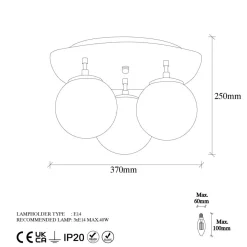 Kattovalaisin Linento Lighting Well 11710, 37x44x25cm, kulta