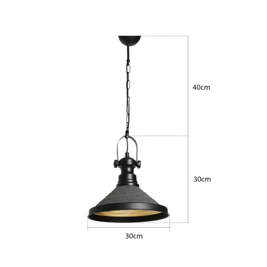 Kattovalaisin Linento Lighting YL550, Ø30cm, musta/harmaa