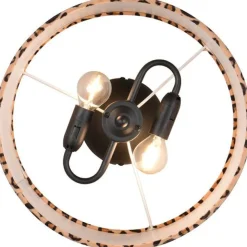 Kattovalaisin Trio Pardina Ø30cm 2xE14 mattamusta/leopardi