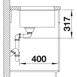 Keittiöallas Blanco Etagon 500-U, 530x460mm, silgranit, altakiinnitettävä, eri värejä