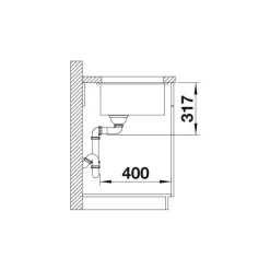 Keittiöallas Blanco Etagon 500-U, 530x460mm, silgranit, altakiinnitettävä, eri värejä