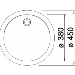 Keittiöallas Blanco Rondo, Ø450mm, silgranit, eri värejä