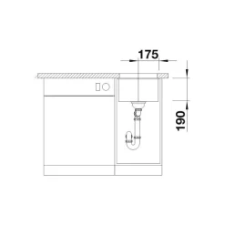 Keittiöallas Blanco Subline 320-U, 350x460mm, silgranit, altakiinnitettävä, eri värejä