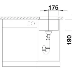 Keittiöallas Blanco Subline 320-U, 350x460mm, silgranit, altakiinnitettävä, eri värejä