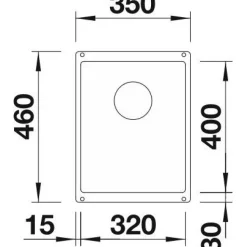 Keittiöallas Blanco Subline 320-U, 350x460mm, silgranit, altakiinnitettävä, eri värejä