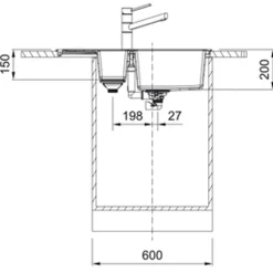 Keittiöallas Franke Sirius S2D 651-78, 780x500mm, Tectonite, musta