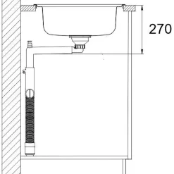 Keittiöallas Lapetek Danex 45-S Mini 630x500mm rst vasen