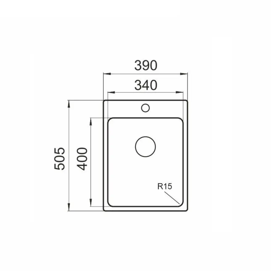 Keittiöallas Lapetek Luna-X 340-IFA 505x390mm rst + keittiöhana Lapetek Lino-A, APK-venttili, kromi