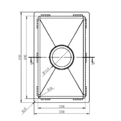 Keittiöallas Nordic Tech Radius 230 X, 279x500mm, rst