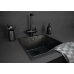 Keittiöallas Stala Essent CEG-E40B, 430x460cm, komposiitti, musta
