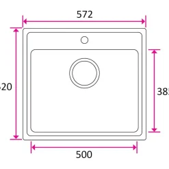 Keittiöallas Stala ONE-T50, 520 x 572 mm, rst