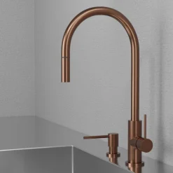 Keittiöhana Scandtap Steel Accent Amber, kupari