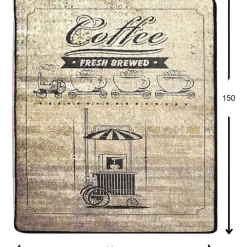 Keittiön matto Linento Coffee Store, 80x150cm, beige