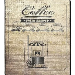 Keittiön matto Linento Coffee Store, 80x150cm, beige