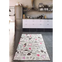 Keittiön matto Linento Hot Drinks, 80x200cm, beige