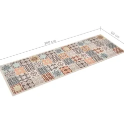 Keittiön pestävä lattiamatto mosaiikki väri 60x300 cm