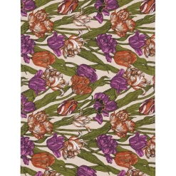 Keittiöpyyhe Vallila Kukoistus, 2 kpl, terra/purppura, 50x70 cm
