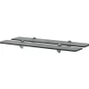 Kelluvat hyllyt, 2 kpl, lasi, 70x20 cm, 8 mm, musta