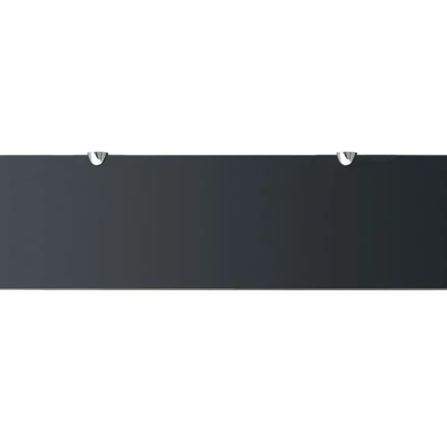 Kelluvat hyllyt, 2 kpl, lasi, 70x20 cm, 8 mm, musta