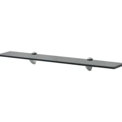 Kelluvat hyllyt, 2 kpl, lasi, 70x20 cm, 8 mm, musta
