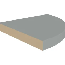 Kelluvat kulmahyllyt 2 kpl harmaa 35x35x3,8 cm mdf