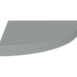 Kelluvat kulmahyllyt 2 kpl harmaa 35x35x3,8 cm mdf