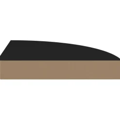 Kelluvat kulmahyllyt 4 kpl musta 25x25x3,8 cm mdf