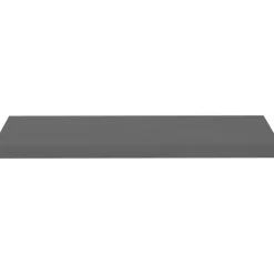 Kelluvat seinähyllyt 2kpl korkeakiilto harmaa 80x23,5x3,8 cm