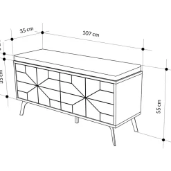 Kenkäkaappi Linento Furniture Dune
