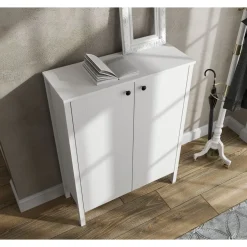 Kenkäkaappi Linento Furniture FRN-20046, valkoinen