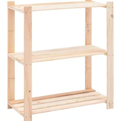 3-kerroksiset varastohyllyt 3 kpl 80x38x90 cm 150kg