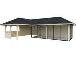 Kesähuone Palmako Bianca Set 221, sis.liukuovet 33,2 m²