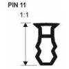 Kiinnitysinsertti Progress Profiles PIN 11, 2,7m, 11-14 mm, pvc