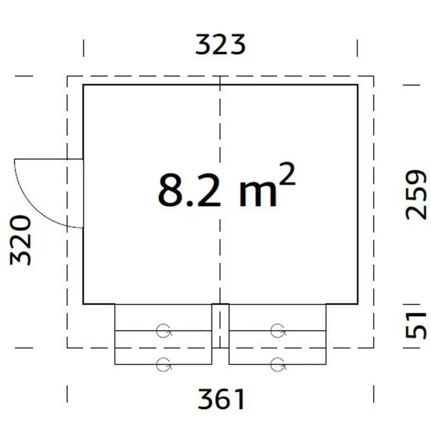Kioski Palmako Stella, 8,2m² EL16-3226