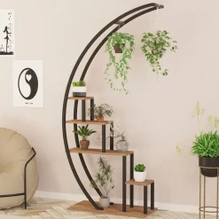 Kirjahylly Linento Furniture Garden, ruskea/musta