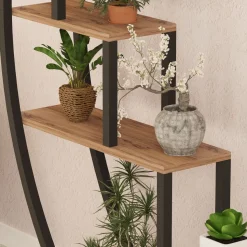 Kirjahylly Linento Furniture Garden, ruskea/musta